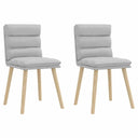 vidaXL Eetkamerstoelen 4 st stof lichtgrijs