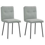 vidaXL Eetkamerstoelen 4 st fluweel lichtgrijs