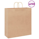 vidaXL Papieren zakken 50 st met hengsels 18x8x22 cm bruin