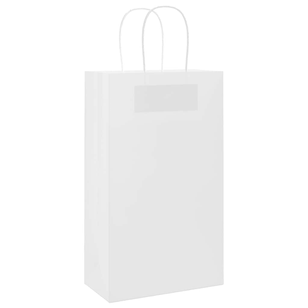 vidaXL Papieren zakken 50 st met hengsels 18x8x22 cm bruin