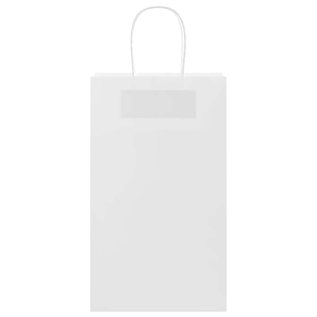 vidaXL Papieren zakken 50 st met hengsels 18x8x22 cm bruin