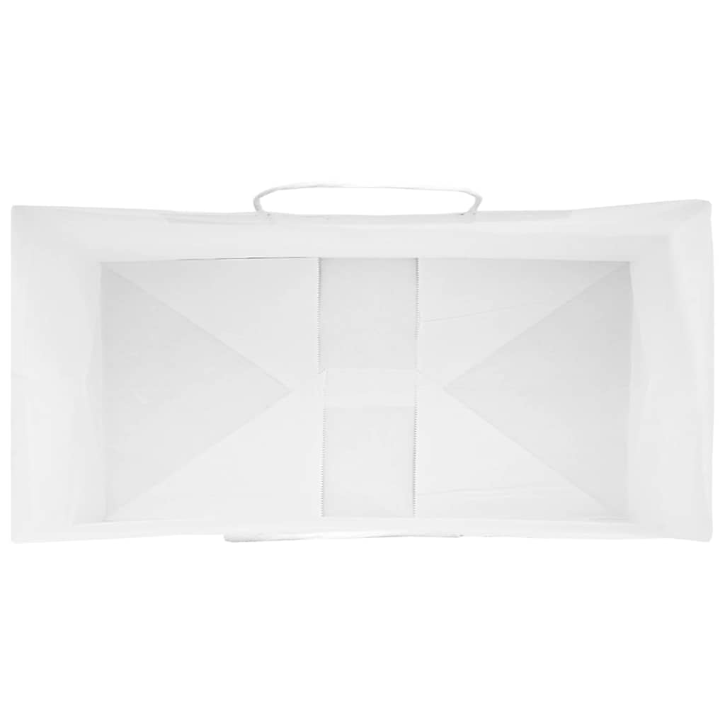 vidaXL Papieren zakken 50 st met hengsels 18x8x22 cm bruin