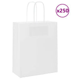 vidaXL Papieren zakken 50 st met hengsels 18x8x22 cm bruin