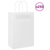 vidaXL Papieren zakken 50 st met hengsels 18x8x22 cm bruin
