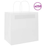 vidaXL Papieren zakken 50 st met hengsels 18x8x22 cm bruin