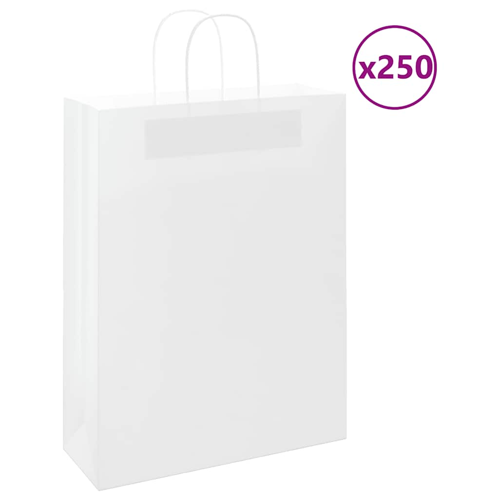 vidaXL Papieren zakken 50 st met hengsels 18x8x22 cm bruin