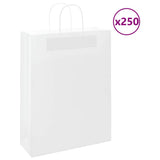 vidaXL Papieren zakken 50 st met hengsels 18x8x22 cm bruin