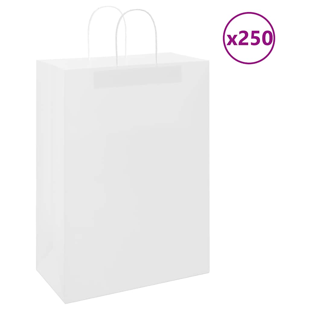 vidaXL Papieren zakken 50 st met hengsels 18x8x22 cm bruin