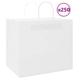 vidaXL Papieren zakken 50 st met hengsels 18x8x22 cm bruin