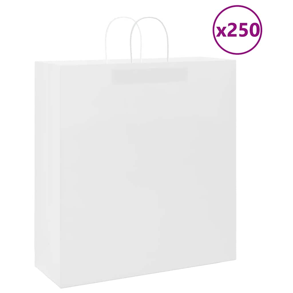 vidaXL Papieren zakken 50 st met hengsels 18x8x22 cm bruin