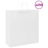 vidaXL Papieren zakken 50 st met hengsels 18x8x22 cm bruin