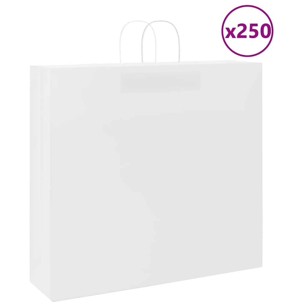 vidaXL Papieren zakken 50 st met hengsels 18x8x22 cm bruin