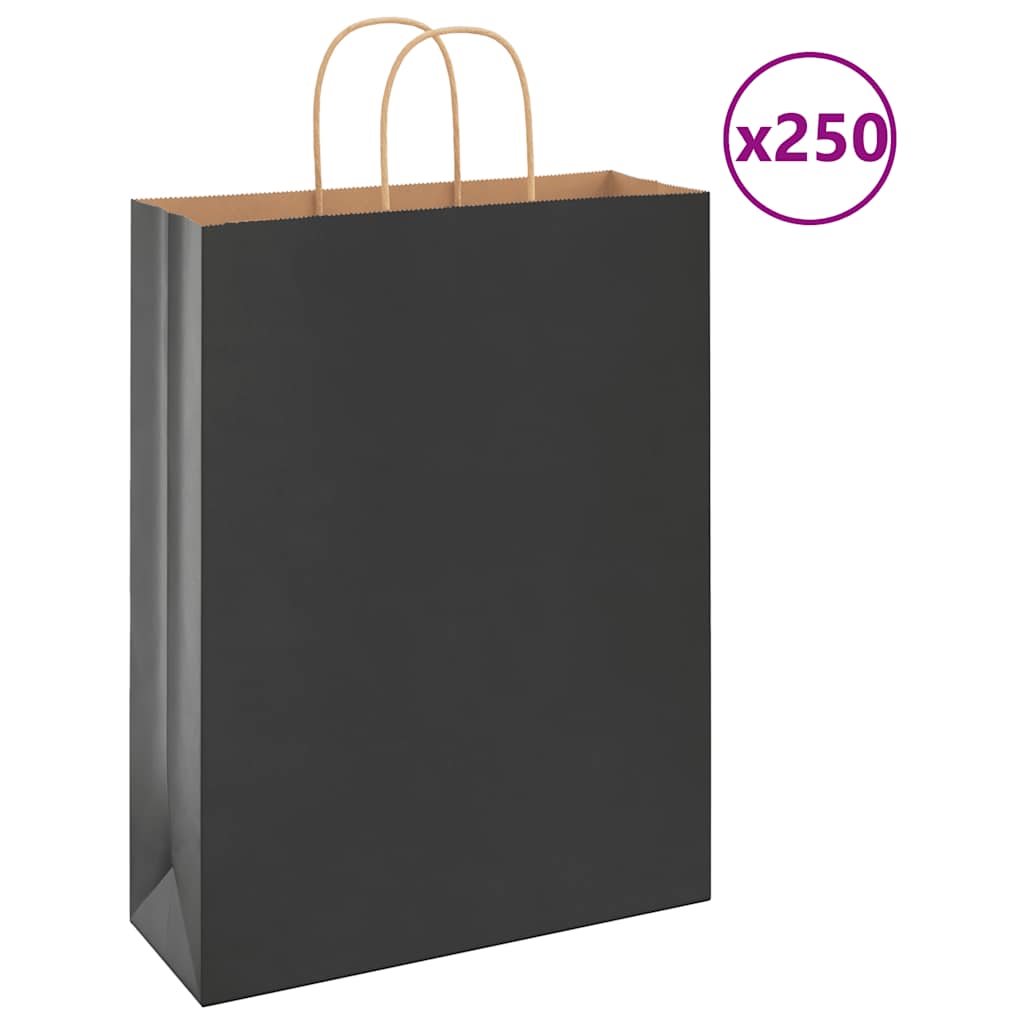 vidaXL Papieren zakken 50 st met hengsels 18x8x22 cm bruin