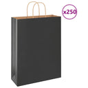 vidaXL Papieren zakken 50 st met hengsels 18x8x22 cm bruin