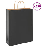 vidaXL Papieren zakken 50 st met hengsels 18x8x22 cm bruin