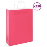 vidaXL Papieren zakken 50 st met hengsels 18x8x22 cm bruin