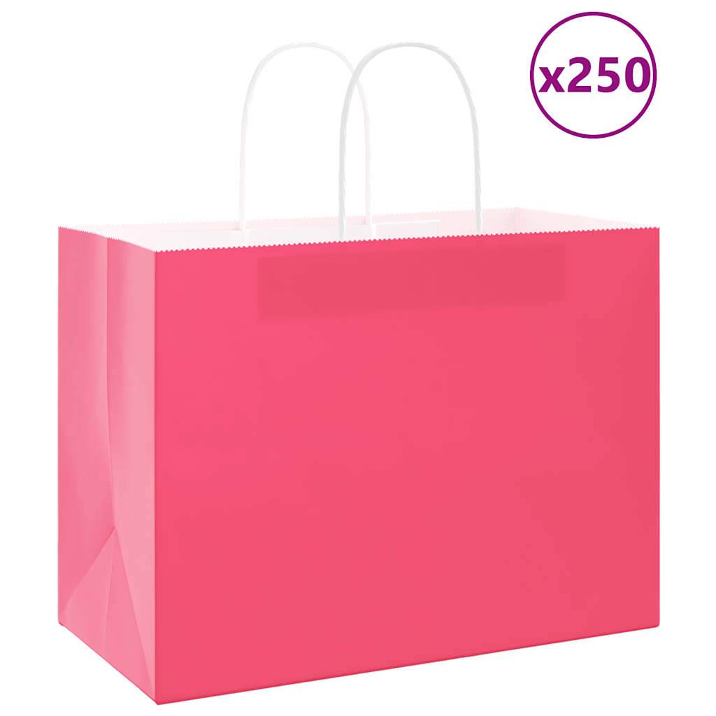 vidaXL Papieren zakken 50 st met hengsels 18x8x22 cm bruin