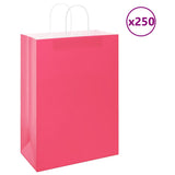 vidaXL Papieren zakken 50 st met hengsels 18x8x22 cm bruin