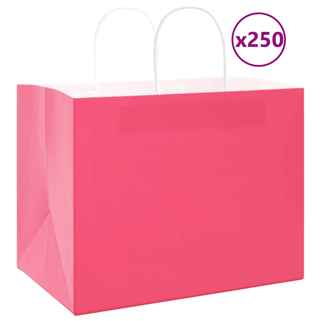 vidaXL Papieren zakken 50 st met hengsels 18x8x22 cm bruin
