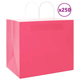 vidaXL Papieren zakken 50 st met hengsels 18x8x22 cm bruin