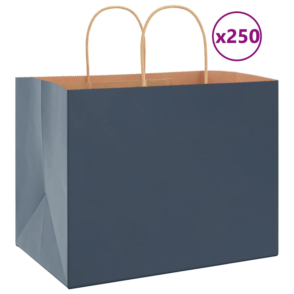 vidaXL Papieren zakken 50 st met hengsels 18x8x22 cm bruin