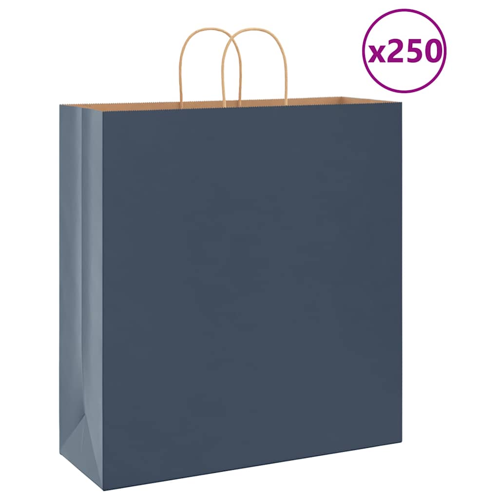 vidaXL Papieren zakken 50 st met hengsels 18x8x22 cm bruin