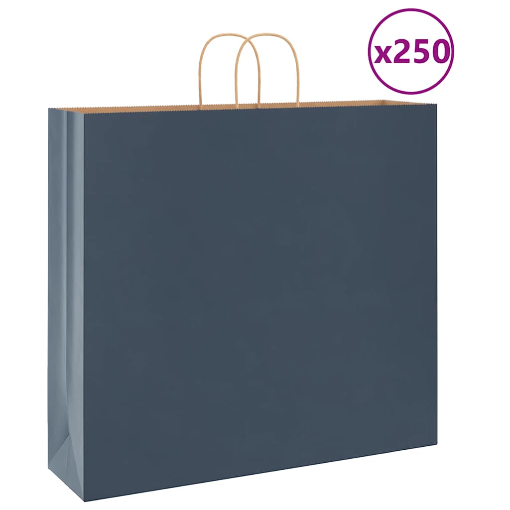 vidaXL Papieren zakken 50 st met hengsels 18x8x22 cm bruin