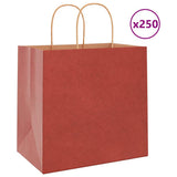 vidaXL Papieren zakken 50 st met hengsels 18x8x22 cm bruin