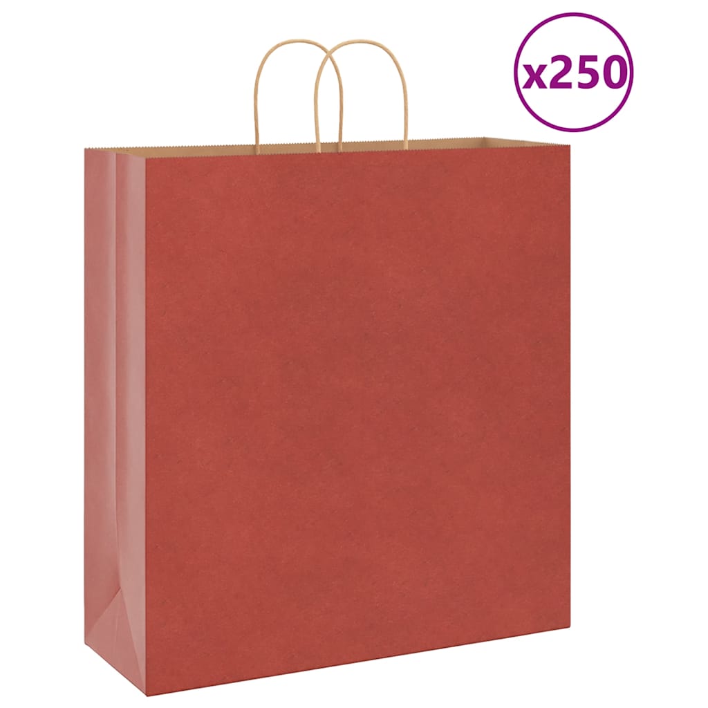 vidaXL Papieren zakken 50 st met hengsels 18x8x22 cm bruin