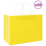 vidaXL Papieren zakken 50 st met hengsels 18x8x22 cm bruin