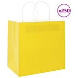vidaXL Papieren zakken 50 st met hengsels 18x8x22 cm bruin