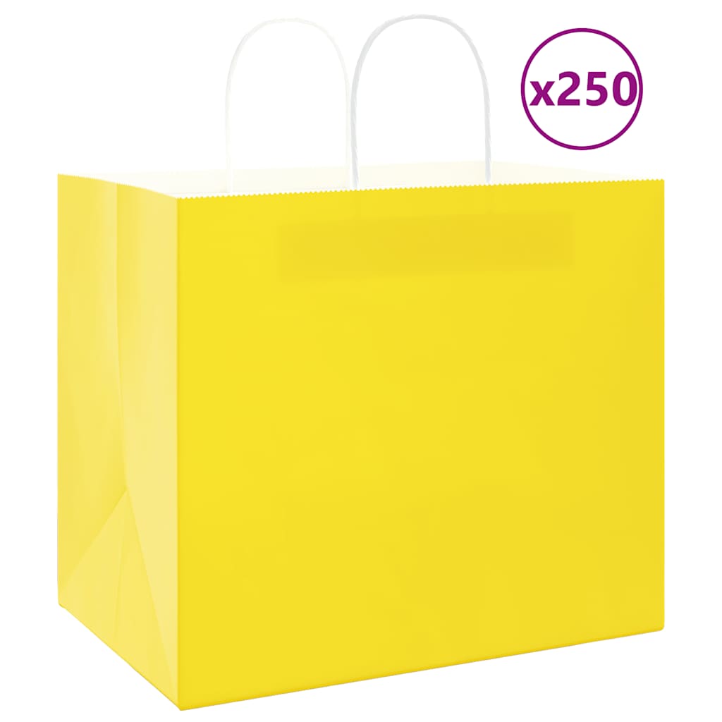 vidaXL Papieren zakken 50 st met hengsels 18x8x22 cm bruin