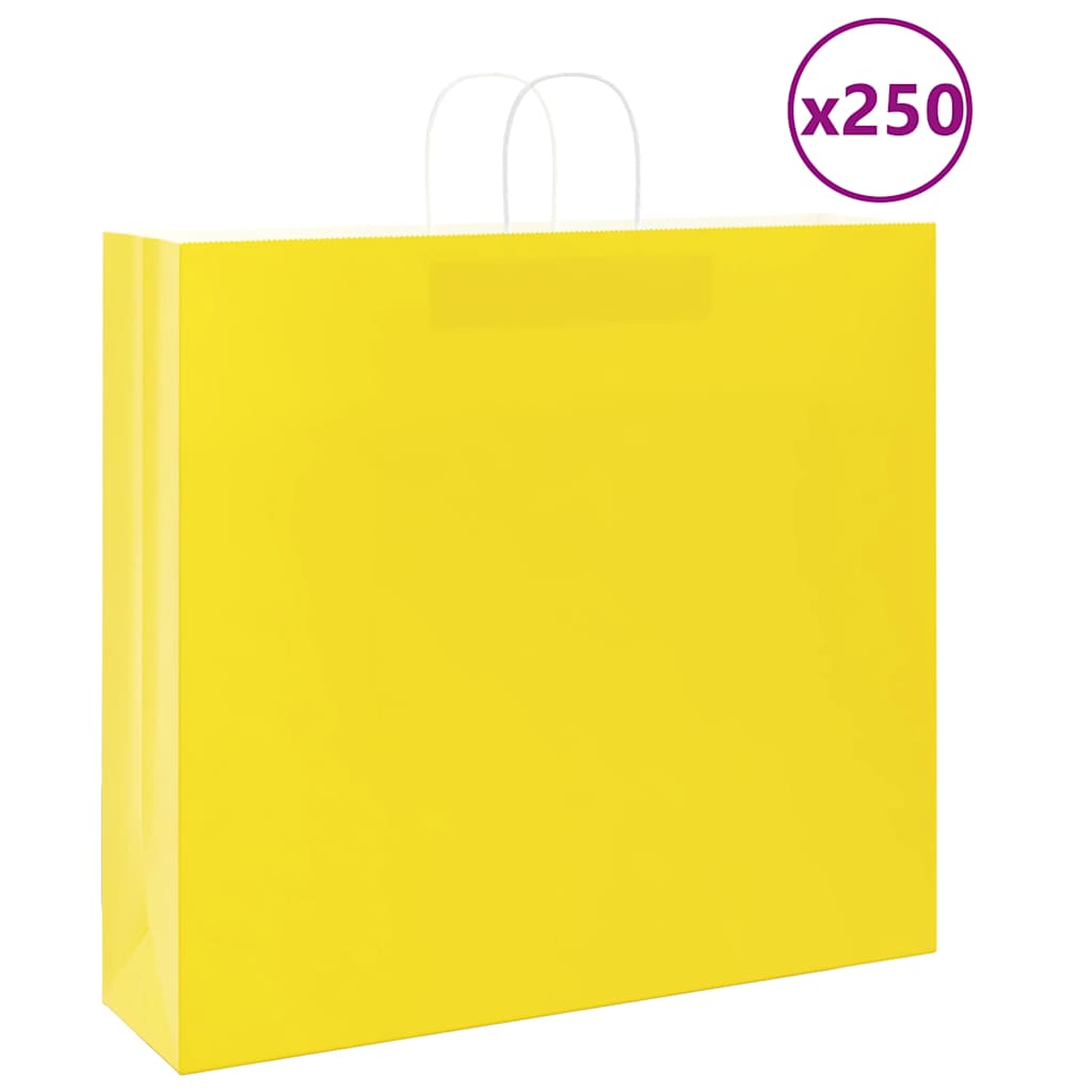 vidaXL Papieren zakken 50 st met hengsels 18x8x22 cm bruin