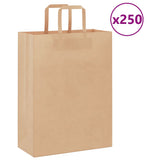 vidaXL Papieren zakken 50 st met hengsels 15x8x21 cm bruin