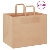 vidaXL Papieren zakken 50 st met hengsels 15x8x21 cm bruin
