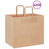 vidaXL Papieren zakken 50 st met hengsels 15x8x21 cm bruin