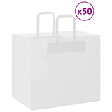 vidaXL Papieren zakken 50 st met hengsels 15x8x21 cm bruin