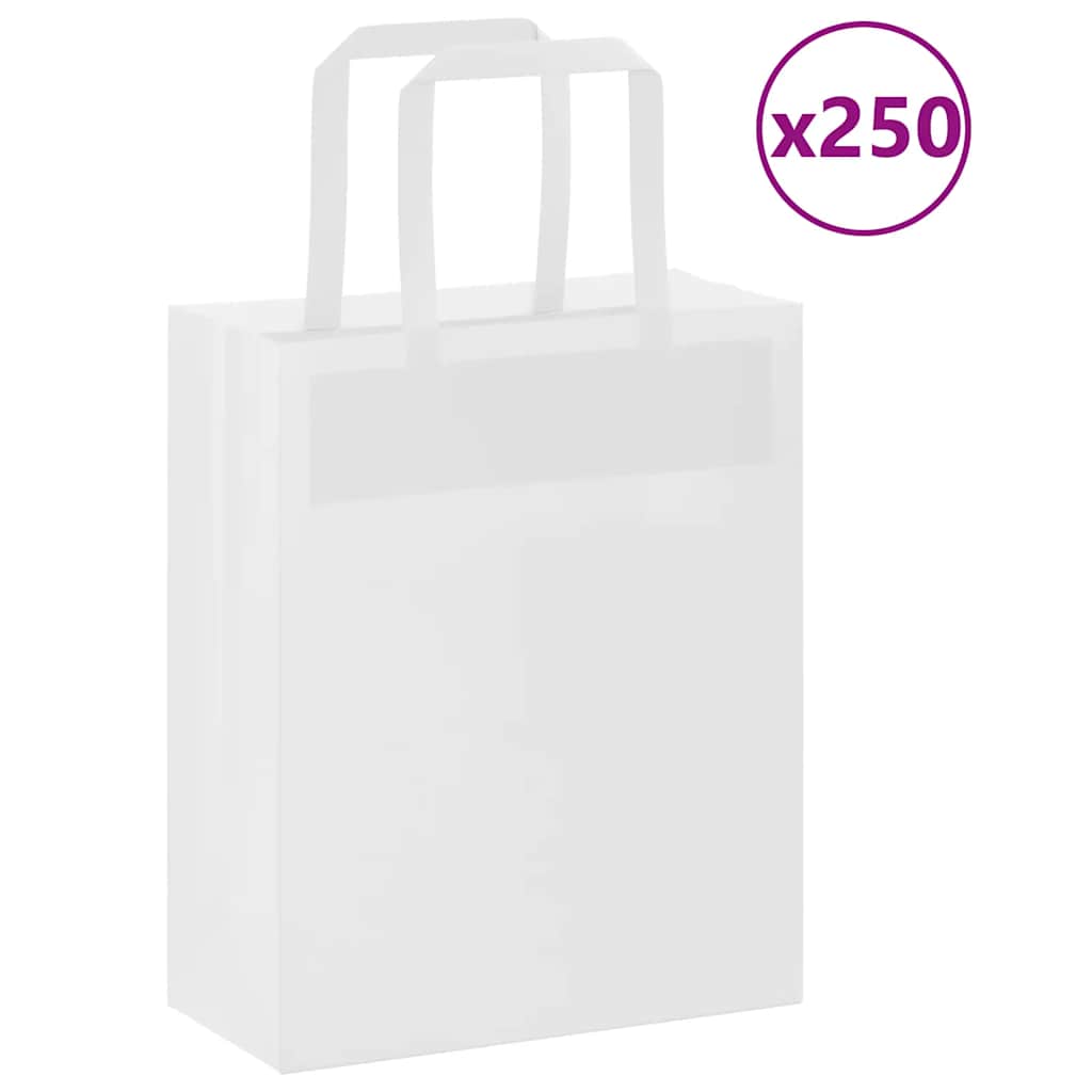 vidaXL Papieren zakken 50 st met hengsels 15x8x21 cm bruin