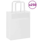 vidaXL Papieren zakken 50 st met hengsels 15x8x21 cm bruin