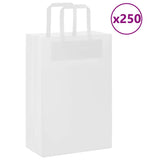 vidaXL Papieren zakken 50 st met hengsels 15x8x21 cm bruin