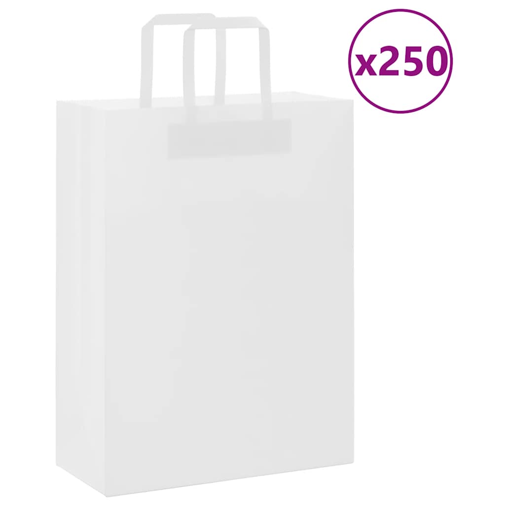 vidaXL Papieren zakken 50 st met hengsels 15x8x21 cm bruin