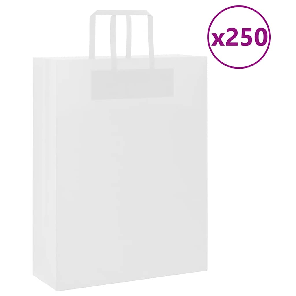 vidaXL Papieren zakken 50 st met hengsels 15x8x21 cm bruin