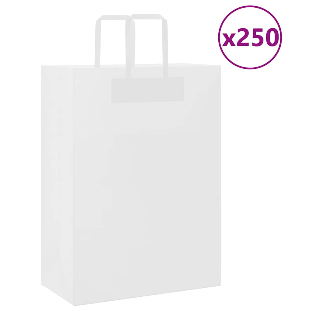 vidaXL Papieren zakken 50 st met hengsels 15x8x21 cm bruin