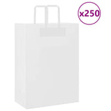 vidaXL Papieren zakken 50 st met hengsels 15x8x21 cm bruin