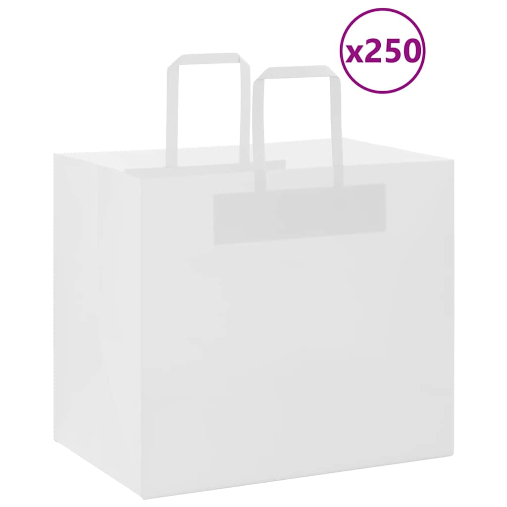 vidaXL Papieren zakken 50 st met hengsels 15x8x21 cm bruin