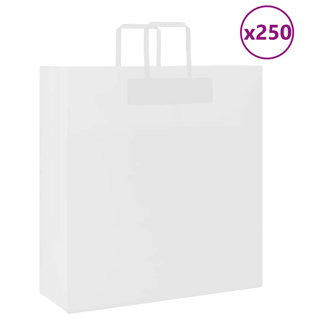 vidaXL Papieren zakken 50 st met hengsels 15x8x21 cm bruin