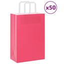 vidaXL Papieren zakken 50 st met hengsels 15x8x21 cm bruin