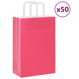 vidaXL Papieren zakken 50 st met hengsels 15x8x21 cm bruin