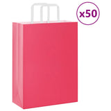 vidaXL Papieren zakken 50 st met hengsels 15x8x21 cm bruin