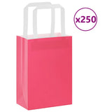 vidaXL Papieren zakken 50 st met hengsels 15x8x21 cm bruin